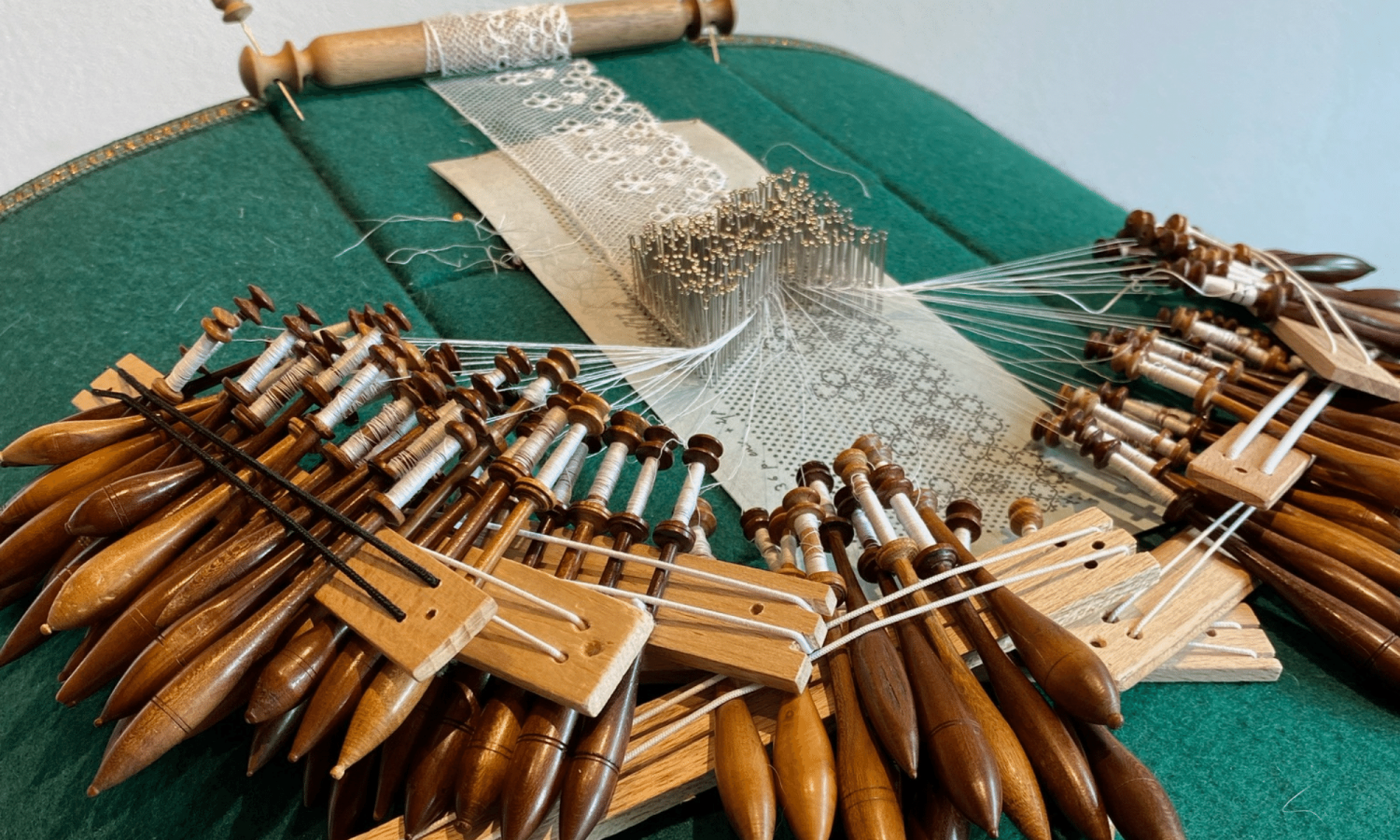 Démonstrations de dentelle aux fuseaux
